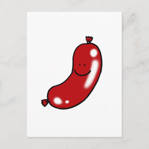 Cute sausage postcard