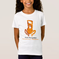 Cute -Save ORANGUTANS - Endangered animal graphic