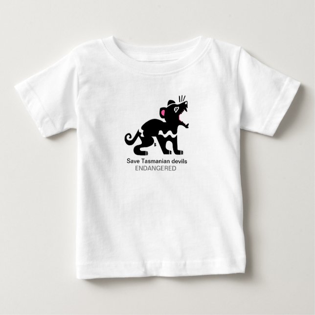 Cute Save TASMANIAN DEVILS- Australia - Wildlife Baby T-Shirt (Front)