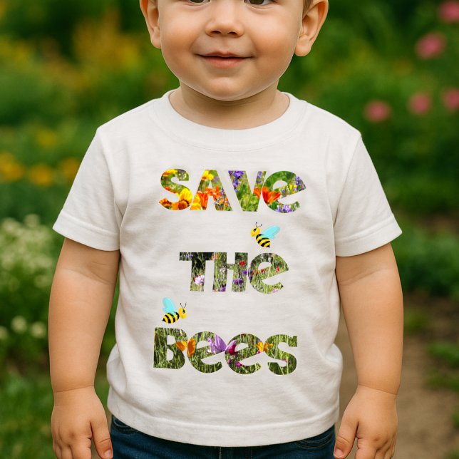 Cute Save The Bees Plants Bees Baby Toddler T-Shirt (Creator Uploaded)