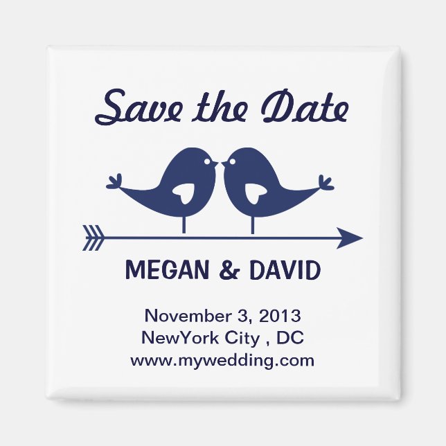 Cute save the date Magnets (Front)