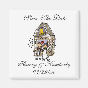 Cute Save The Dates Magnet Custom Names