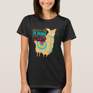 Cute  Save The Drama For The Llama Graphic Art T-Shirt
