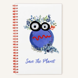 Cute Save The Planet Collection Spiral Notebook