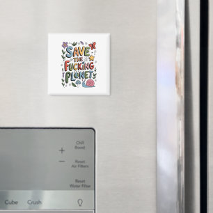 Cute Save the Planet Environmental Ecowarrier Magnet