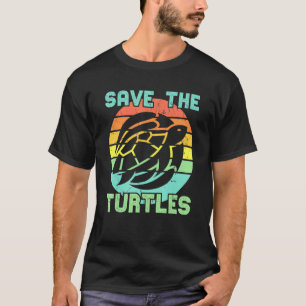 Cute Save The Turtles Vintage Distressed Nature T-Shirt