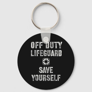 Cute Save Yourself Off Duty Swimming Pool Beach Key Ring