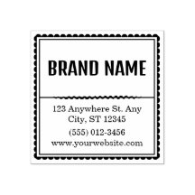 Cute Scalloped Border Business Return Address