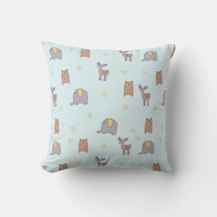 Cute Scandinavian Animals Pattern Cushion