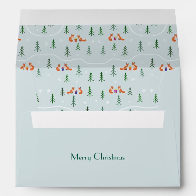 Cute Scandinavian Christmas forest  Envelope (Back (Bottom))