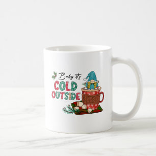Cute Scandinavian Christmas Gnome & Hot Cocoa Coffee Mug