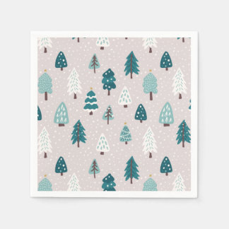Cute Scandinavian Christmas Tree Mug Napkin