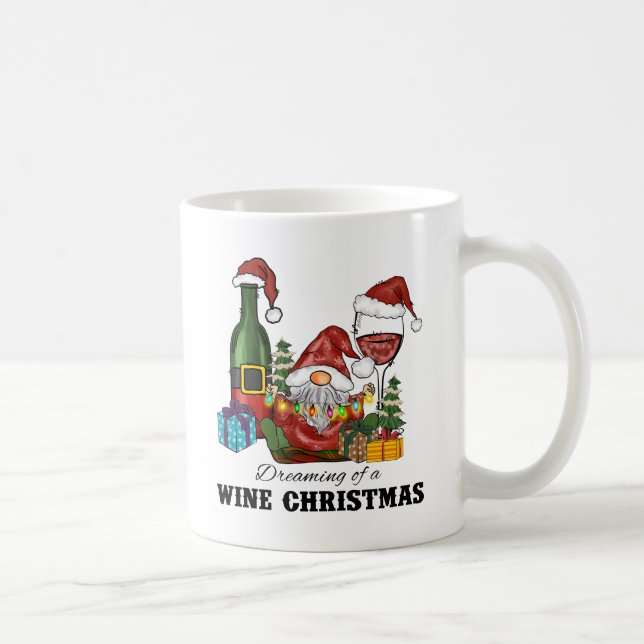 Cute Scandinavian Gnome Holiday Design Coffee Mug (Right)