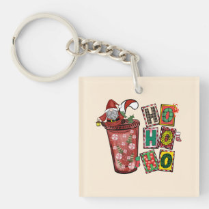 Cute Scandinavian Santa Claus Gnome -Christmas Cup Key Ring