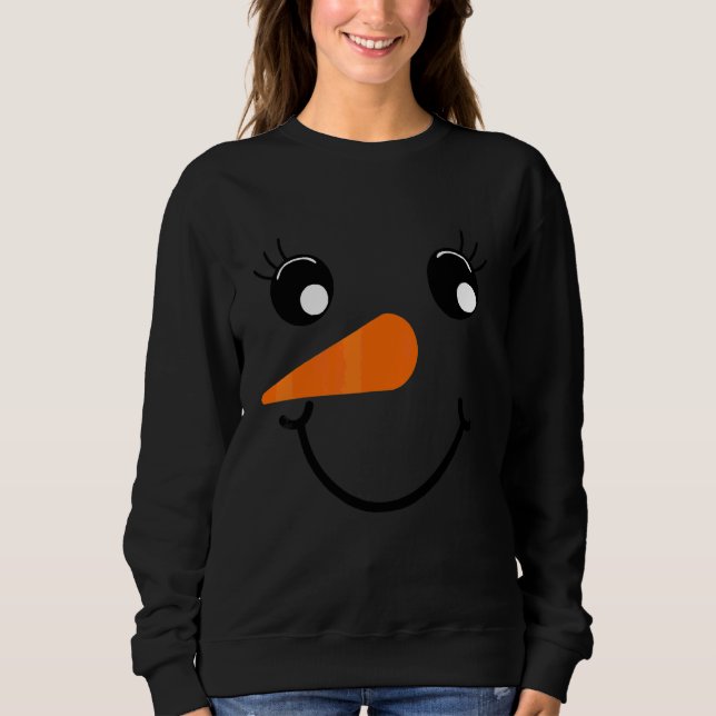 Cute Scarecrow Face Fall Season Autumn Sweatshirt (Front)