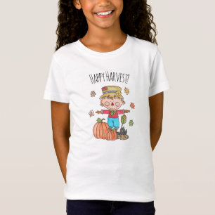 Cute Scarecrow Happy Harvest T-Shirt