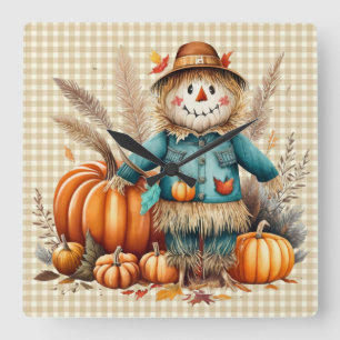 Cute Scarecrow Wall Clock