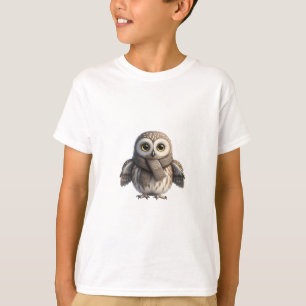 Cute Scarf Owl Art Kids T-Shirt