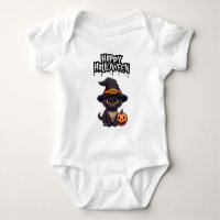 Cute Scary Black Cat With Pumpkin Jack O Lantern