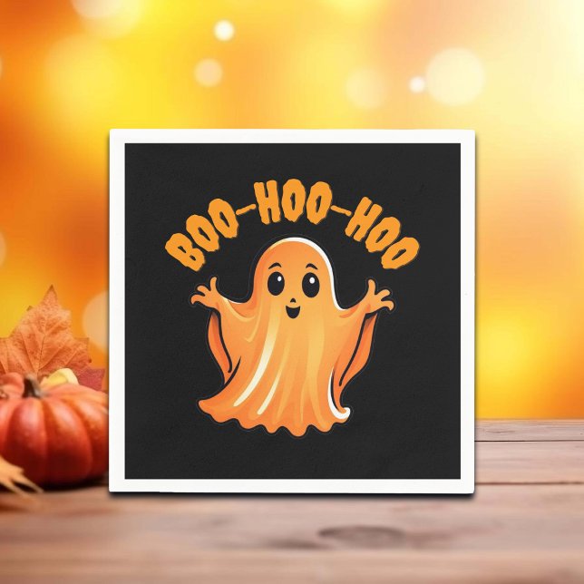 Cute Scary Halloween Ghost Napkin (Creator Uploaded)