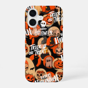 Cute & Scary Halloween Spooky vibes iPhone 16 Case