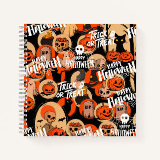  Cute & Scary Halloween Spooky vibes  Notebook