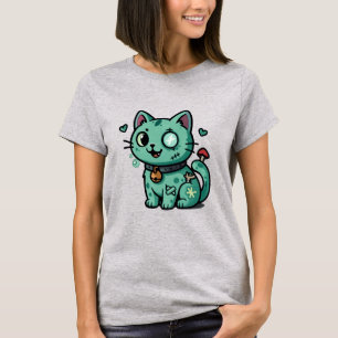Cute Scary Zombie Cat T-Shirt