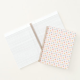 Cute Scattered Mini Polka Dots Muted Terrazzo Spec Notebook