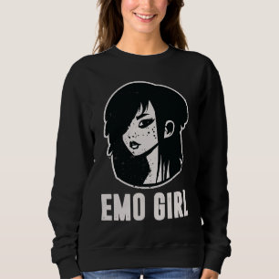 Cute Scene Girl 90's 2000's Goth Punk Emo Girl Sweatshirt