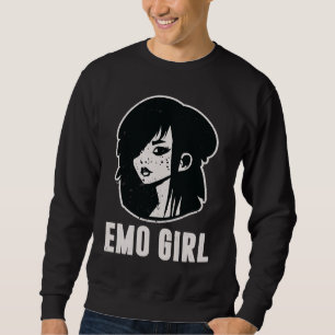 Cute Scene Girl 90's 2000's Goth Punk Emo Girl Sweatshirt