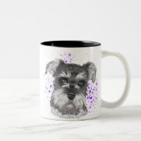 Cute Schnauzer Dog Drawing