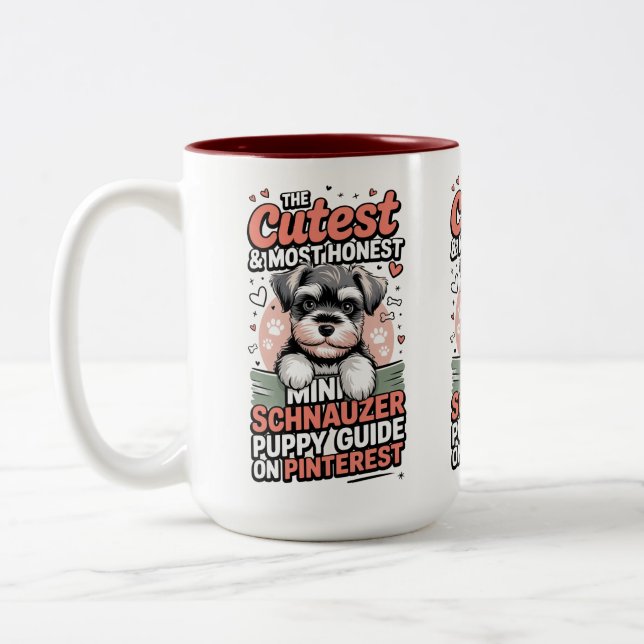 Cute Schnauzer Dog Lover Mug  (Left)