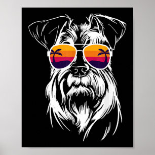 Cute schnauzer dog  poster