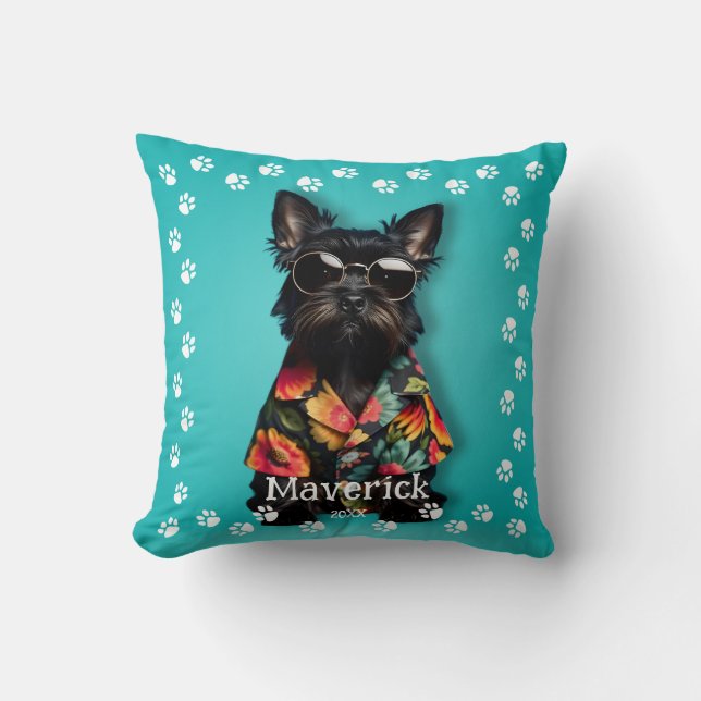 Cute Schnauzer Pet Cushion (Front)
