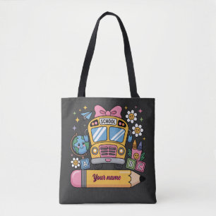 Cute School Bus Fun   Back to School Education Kid Tote Bag