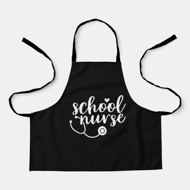 Cute School Nurse Appreciation Apron (Front)