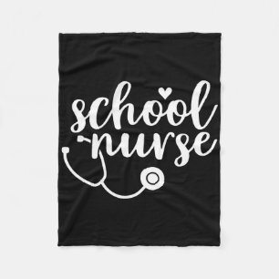 Cute School Nurse Appreciation Fleece Blanket