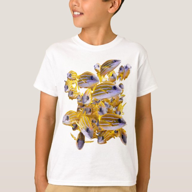 Cute School of Fishes in the Ocean  T-Shirt (Front)