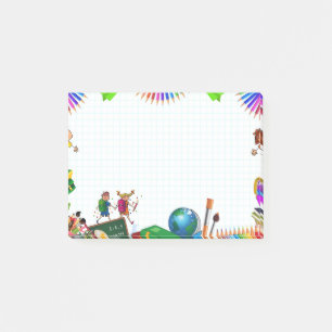 Cute School Personalised Post-it notes