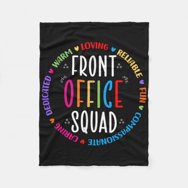 Cute School Secretary Admin Appreciation Front Off Fleece Blanket (Front)