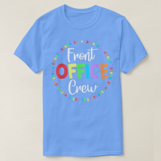 Cute School Secretary Admin Appreciation Front Off T-Shirt (Design Front)