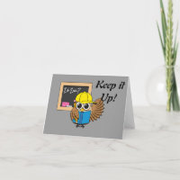 Cute School Student Owl Cartoon | Add Text