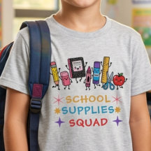 Cute School Supplies Squad Back To School Student