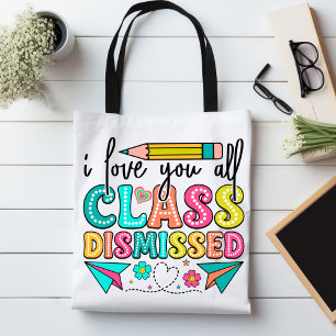 Cute School Teacher Appreciation Fun Colourful Tote Bag