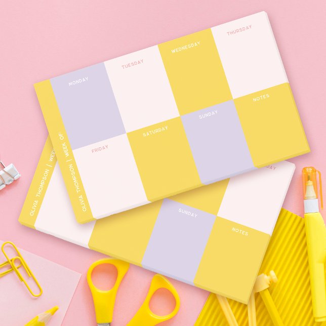 Cute School Weekly Planner Post-it Notes (Creator Uploaded)