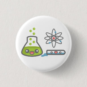Cute Science Equipment Button