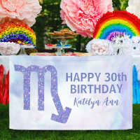 Cute Scorpio Custom Purple Happy Birthday