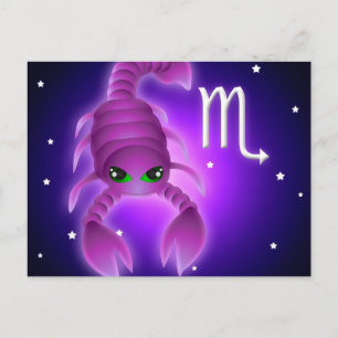 Cute Scorpio Zodiac Postcard