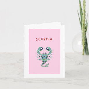 Cute Scorpio, zodiac, star sign Card