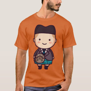 Cute Scottish Boy with Kilt T-Shirt